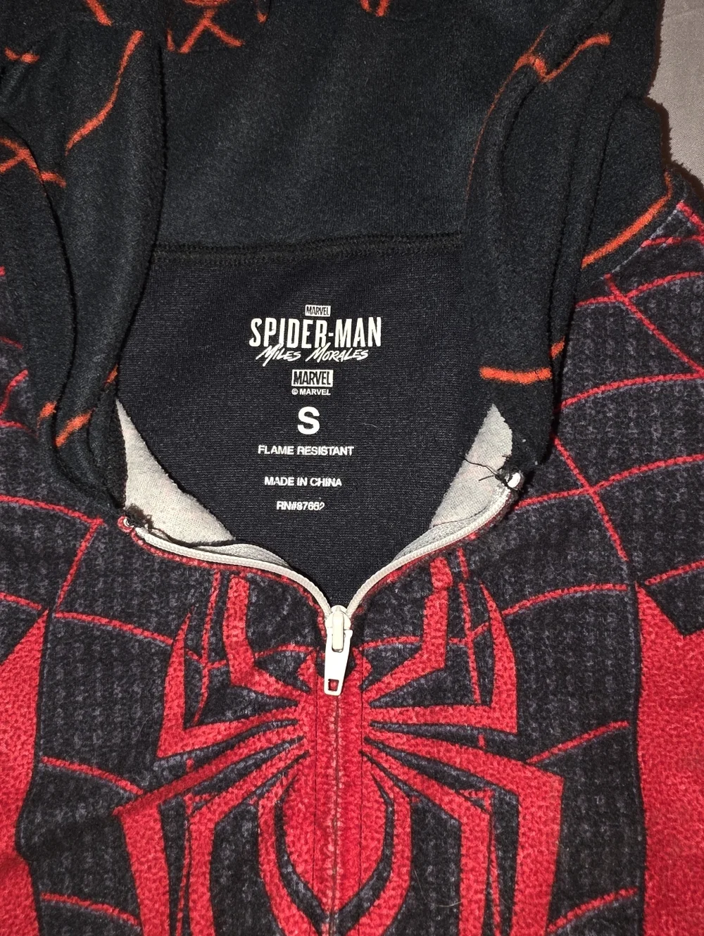 2 Pc Marvel Miles Morales Spider-Man Hoodie & LEGO Batman Hoodie Costume/Pajamas - Picture 3 of 5